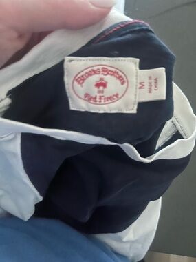 Brooks Brothers Navy and White Long Sleeve Shirt